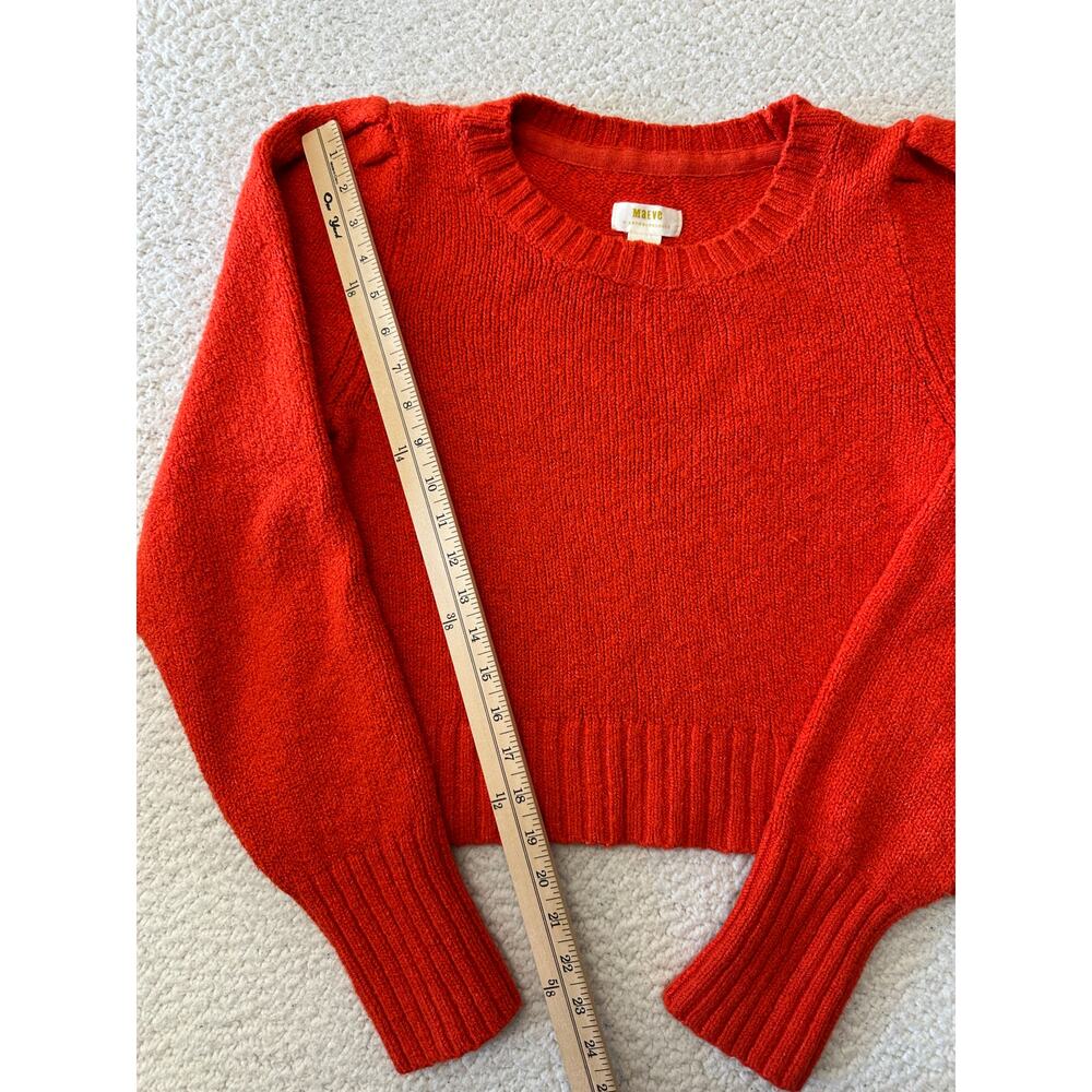 Maeve Crewneck Puff Sleeve Sweater Medium - Picture 3 of 9